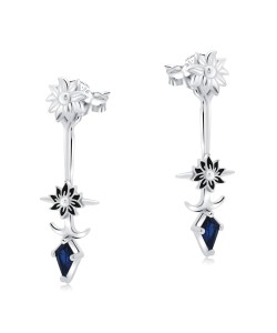 Flower Silver Stud Earring STS-7150-OX